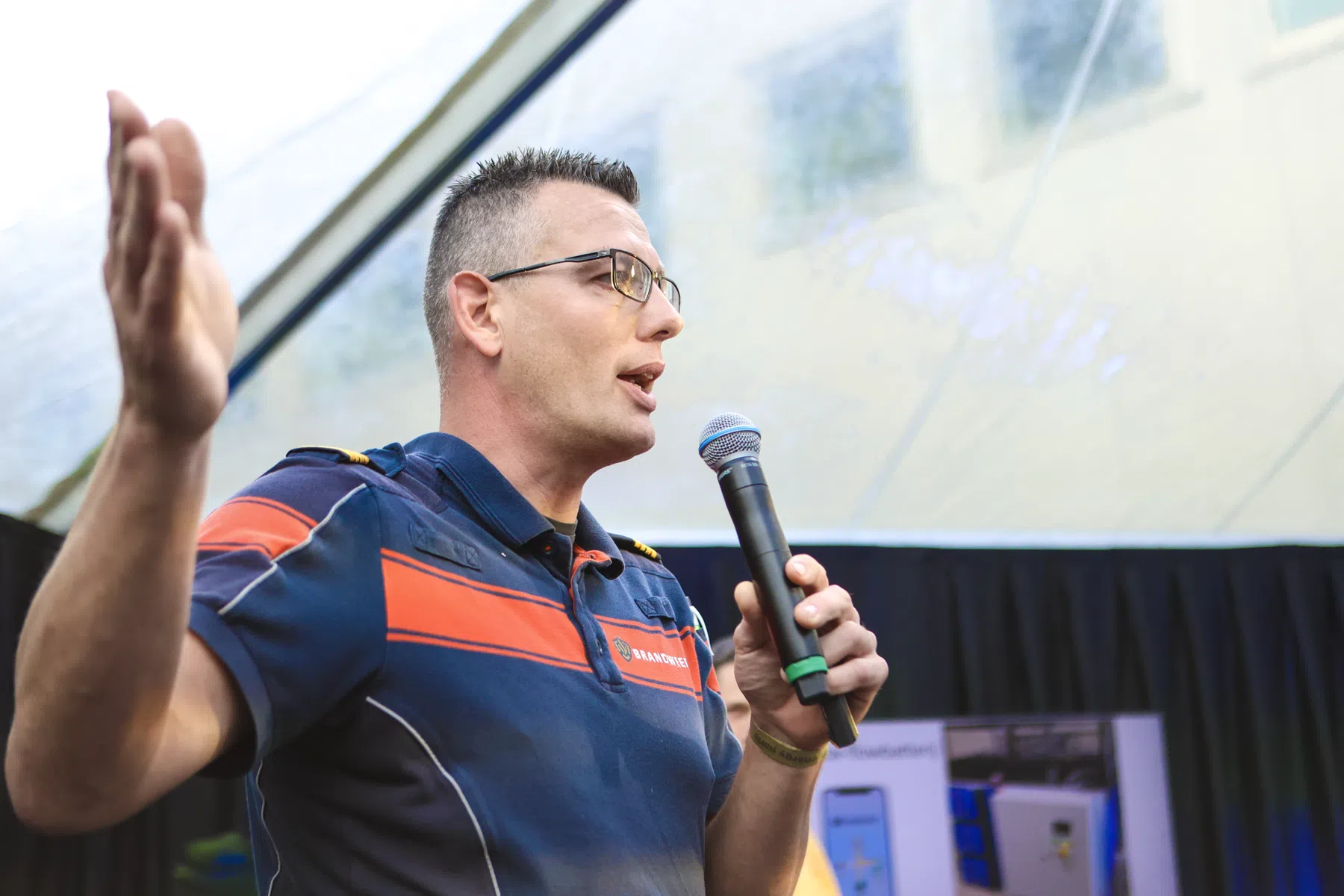 De brandweer op Bright Energy Party
