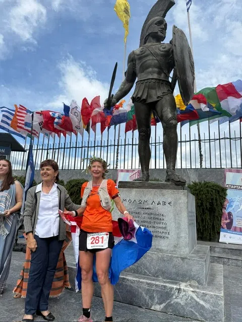 Irene Kinnegim na de finish