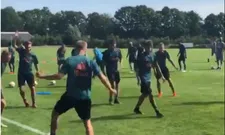 Thumbnail for article: 'Welcome to Ajax, Kik!': pijnlijke panna voor Pierie op trainingskamp