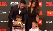 Thumbnail for article: Mooie beelden: Messi ontvangt Gouden Schoen uit handen van verlegen zoontjes