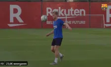 Thumbnail for article: Barcelona zet camera op training Frenkie de Jong: applaus na beauty