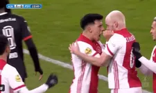 Thumbnail for article: 'Dit is passie': extatische Martínez trekt shirt Klaassen bijna kapot na Ajax-goal