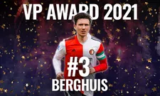 Thumbnail for article: VP Award 2021: bronzen medaille voor Berghuis, Feyenoord-MVP met rauw randje