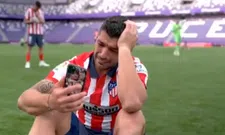 Thumbnail for article: Overmand door emoties: Suárez huilend op het veld na titel met Atlético