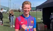 Thumbnail for article: 'Too easy for Frenkie': De Jong doet trucje en promoot nieuw Nike-shirt van Barça