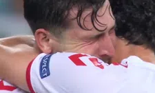 Thumbnail for article: Alle spanning komt eruit: huilende Höjbjerg na bereiken halve finale met Denen