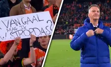 Thumbnail for article: "Mag ik uw stropdas?" Van Gaal dolt met Oranje-fan op de tribune