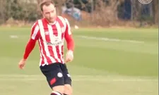 Thumbnail for article: All eyes on Chris: camera volgt Eriksen tijdens officieuze rentree op het veld