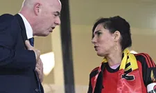 Thumbnail for article: Minister Lahbib zet zich naast FIFA-voorzitter Infantino met 'One Love-band'