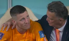 Thumbnail for article: Prachtige beelden: Van Gaal troost Weghorst na bizar en pijnlijk voetbalgevecht