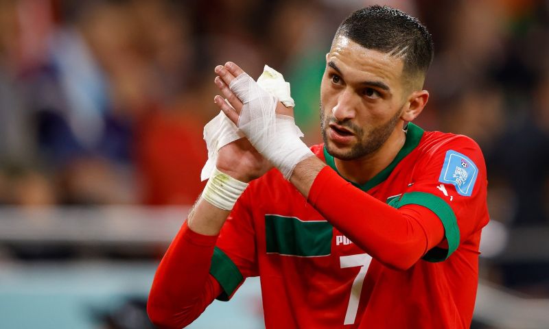Spanning in Marokko: 'Geblesseerde Ziyech twijfelgeval voor halve finale'