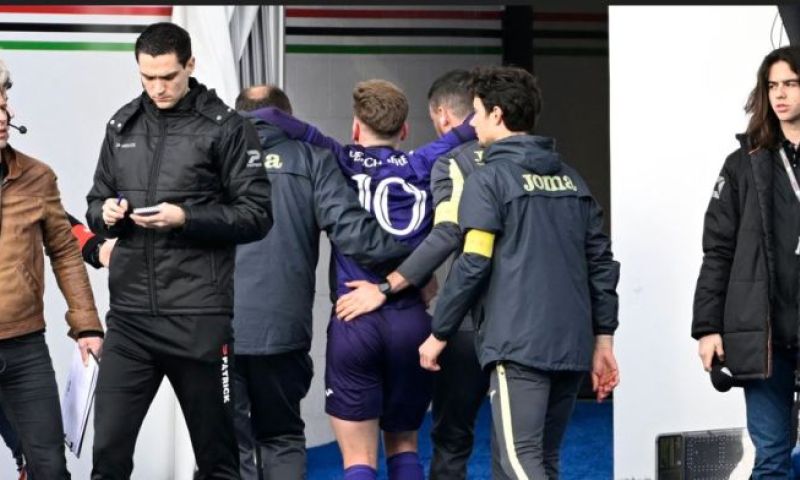 Beelden van Verschaeren na blessure bij Anderlecht