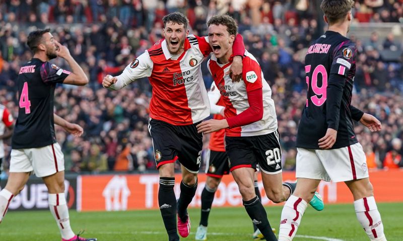 Feyenoord neemt wraak tegen AS Roma en ligt op koers voor Europese halve finale