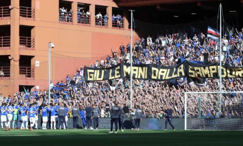 Sampdoria op punt van degraderen, ook spelers keren zich tegen clubleiding