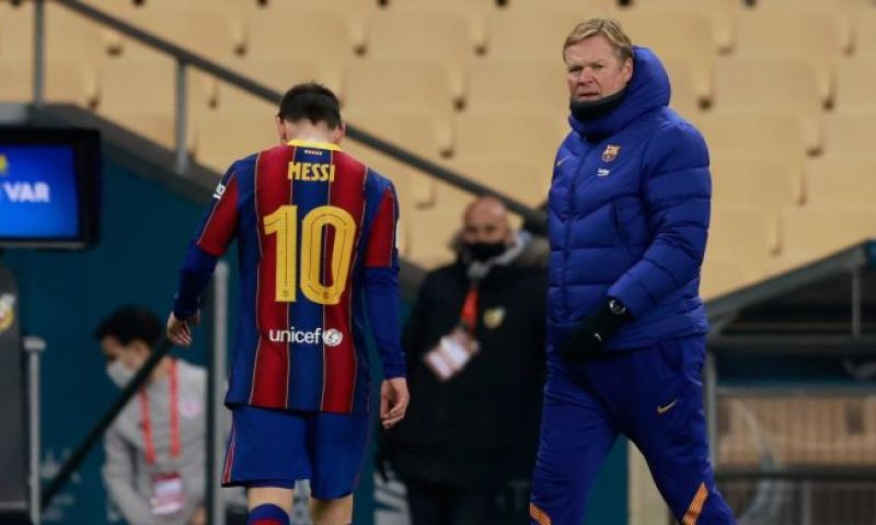 Barcelona verbaast Koeman: "Goede vriendjes, Messi komt denk ik niet terug"