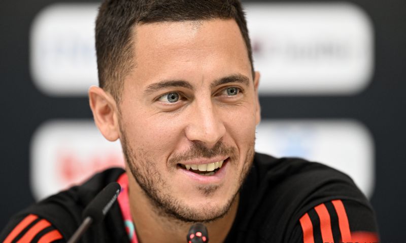 Hazard krijgt duivels afscheid tijdens EK-kwalificatiematch Oostenrijk