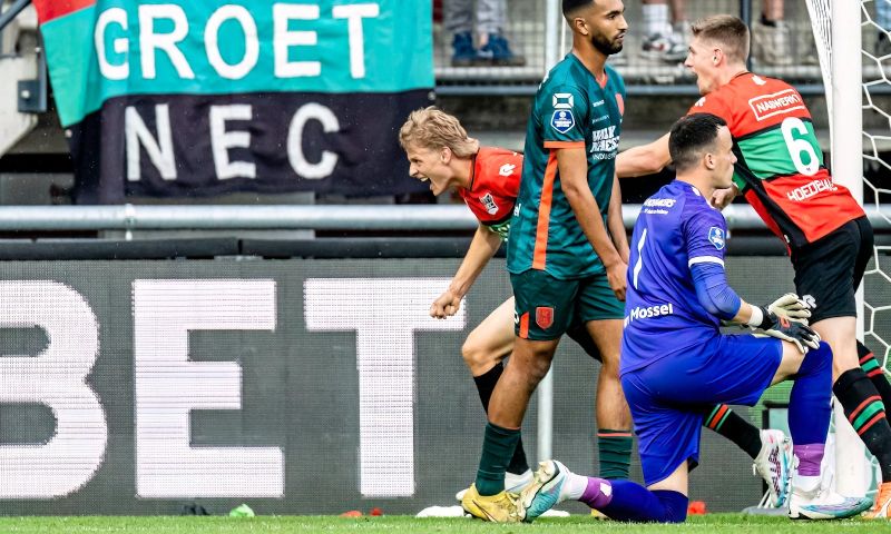 NEC verslaat puntloos RKC Waalwijk en is na onrustige week van de nul af