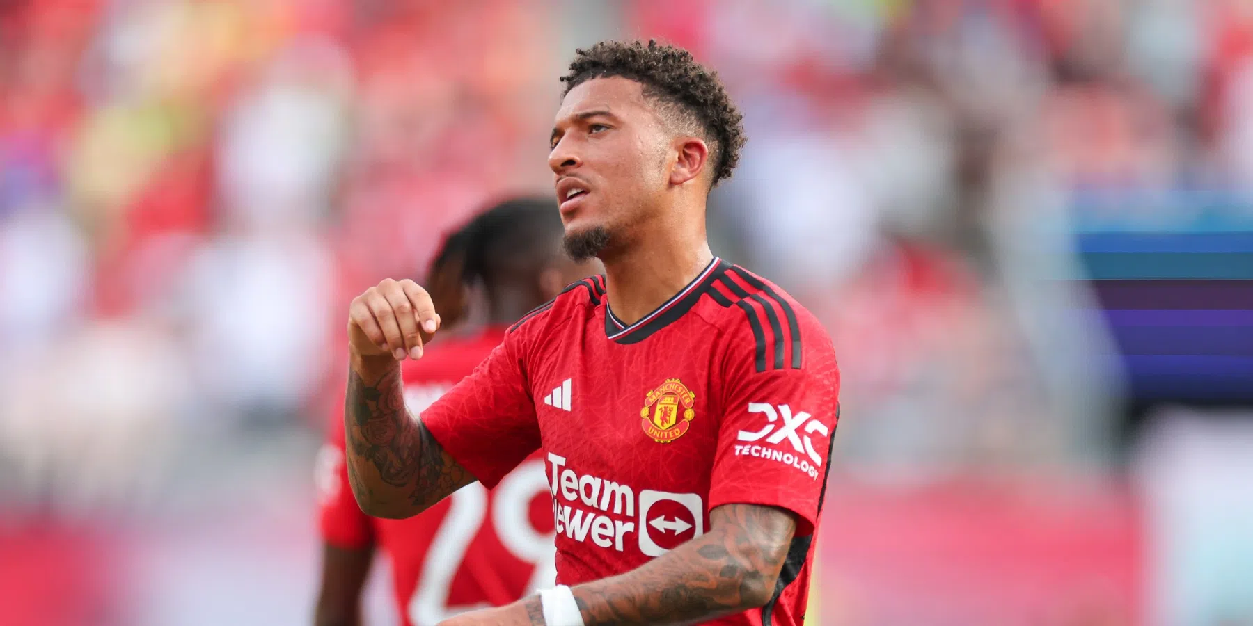 Jadon Sancho is volgens Engelse tabloids uit Whatsappgroep United gegooid