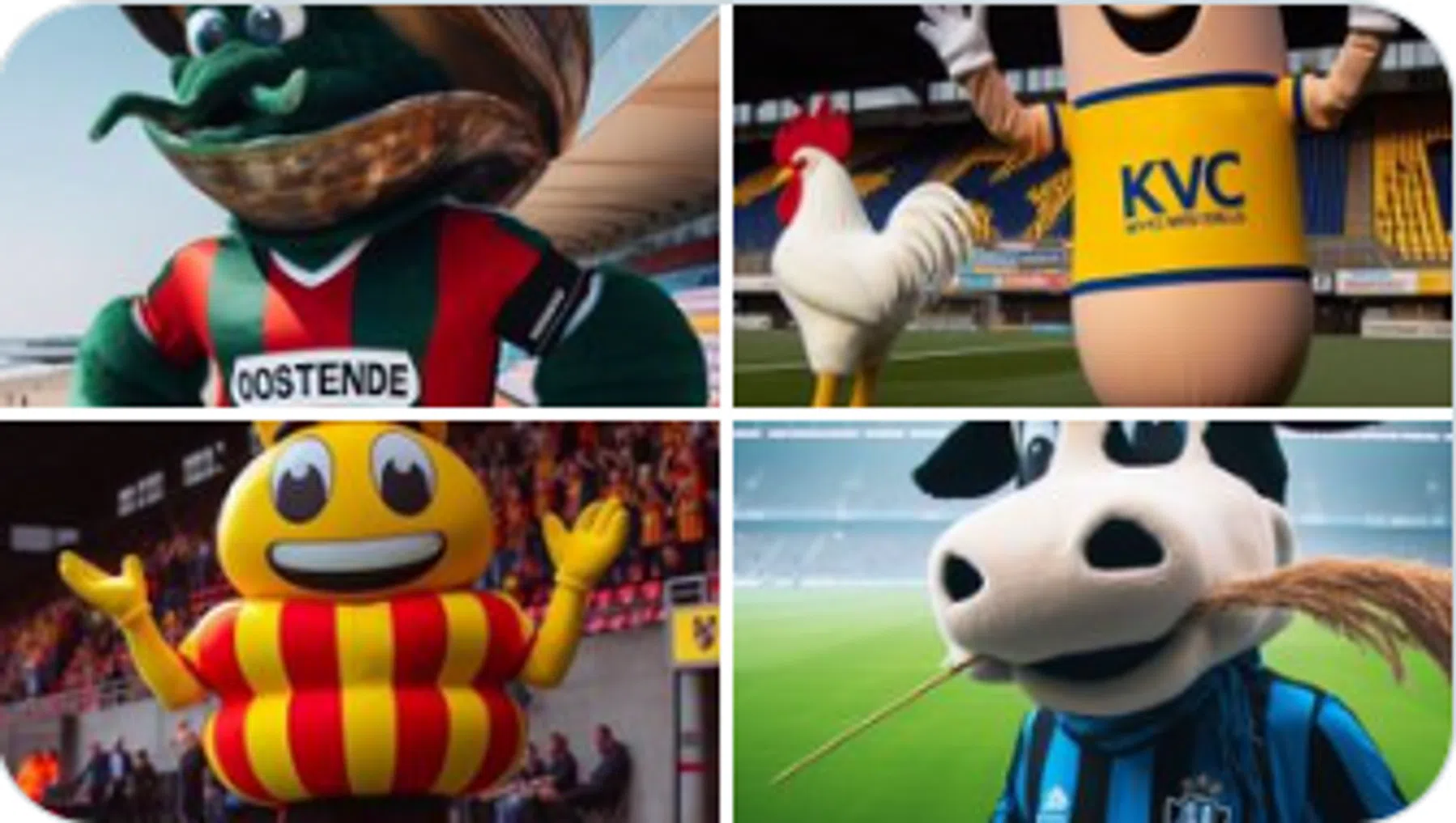 AI maakt nu mascottes Club Brugge en Antwerp