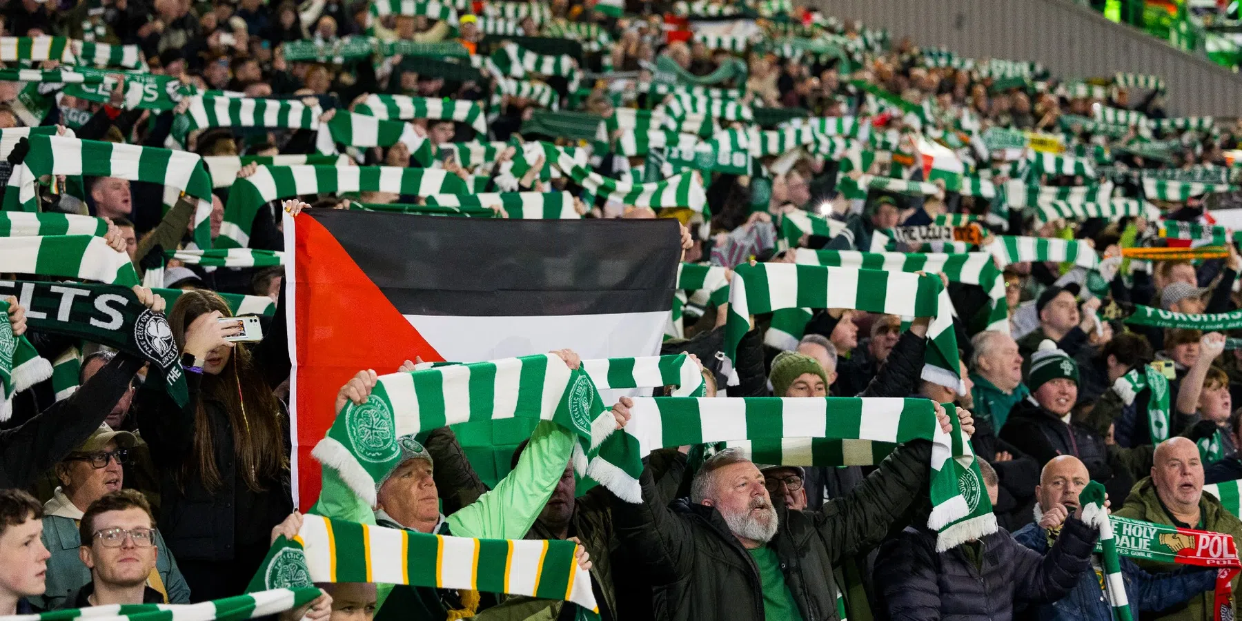 Celtic moet fikse boete betalen vanwege door fans getoonde Palestina-vlaggen