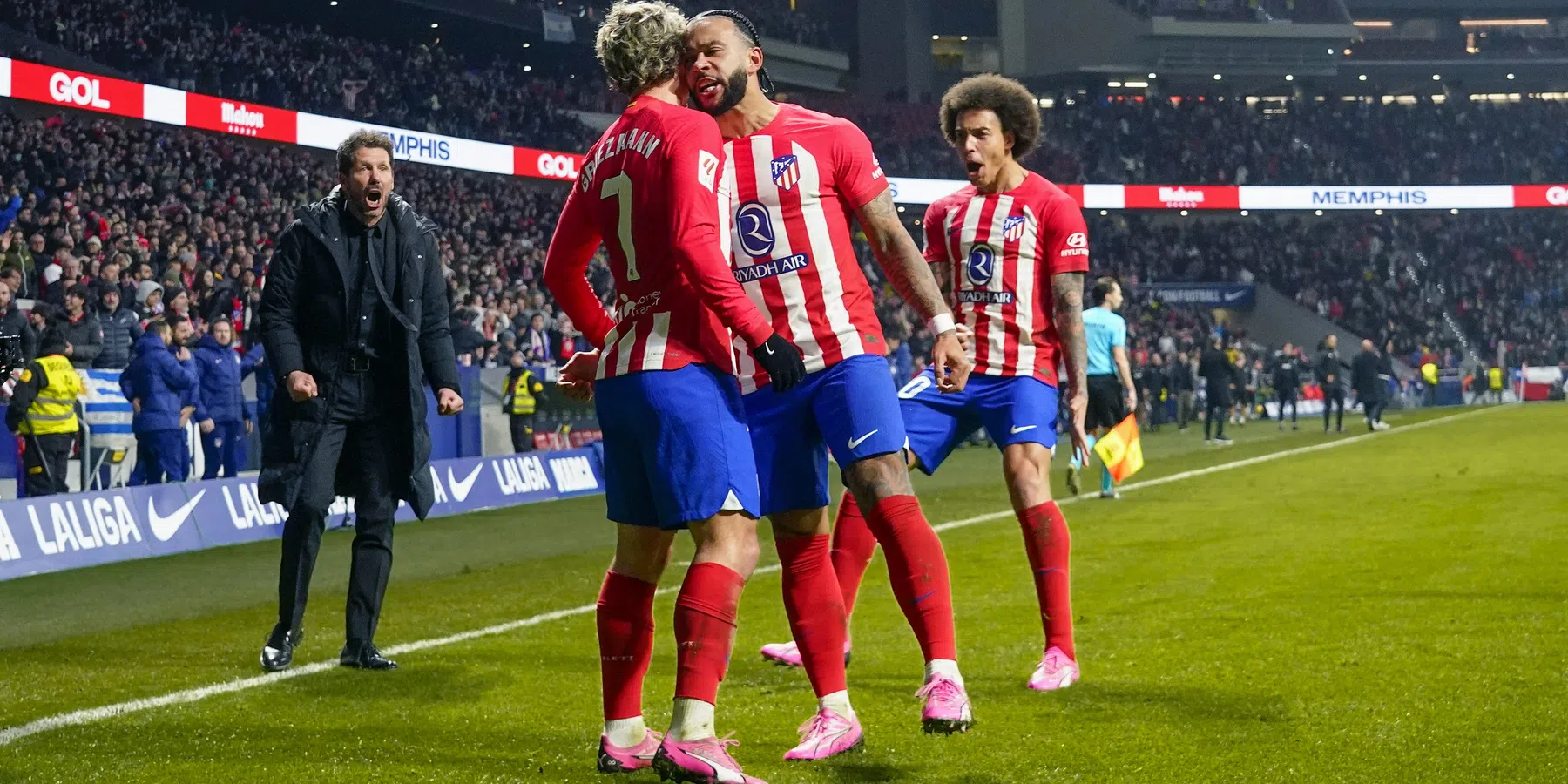 Atlético dankt matchwinner Memphis na zenuwslopend eind 