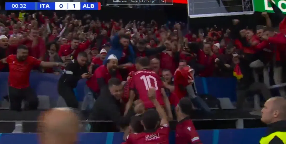 Must see: Albanië schrijft EK-geschiedenis tegen Italië met snelste goal ooit