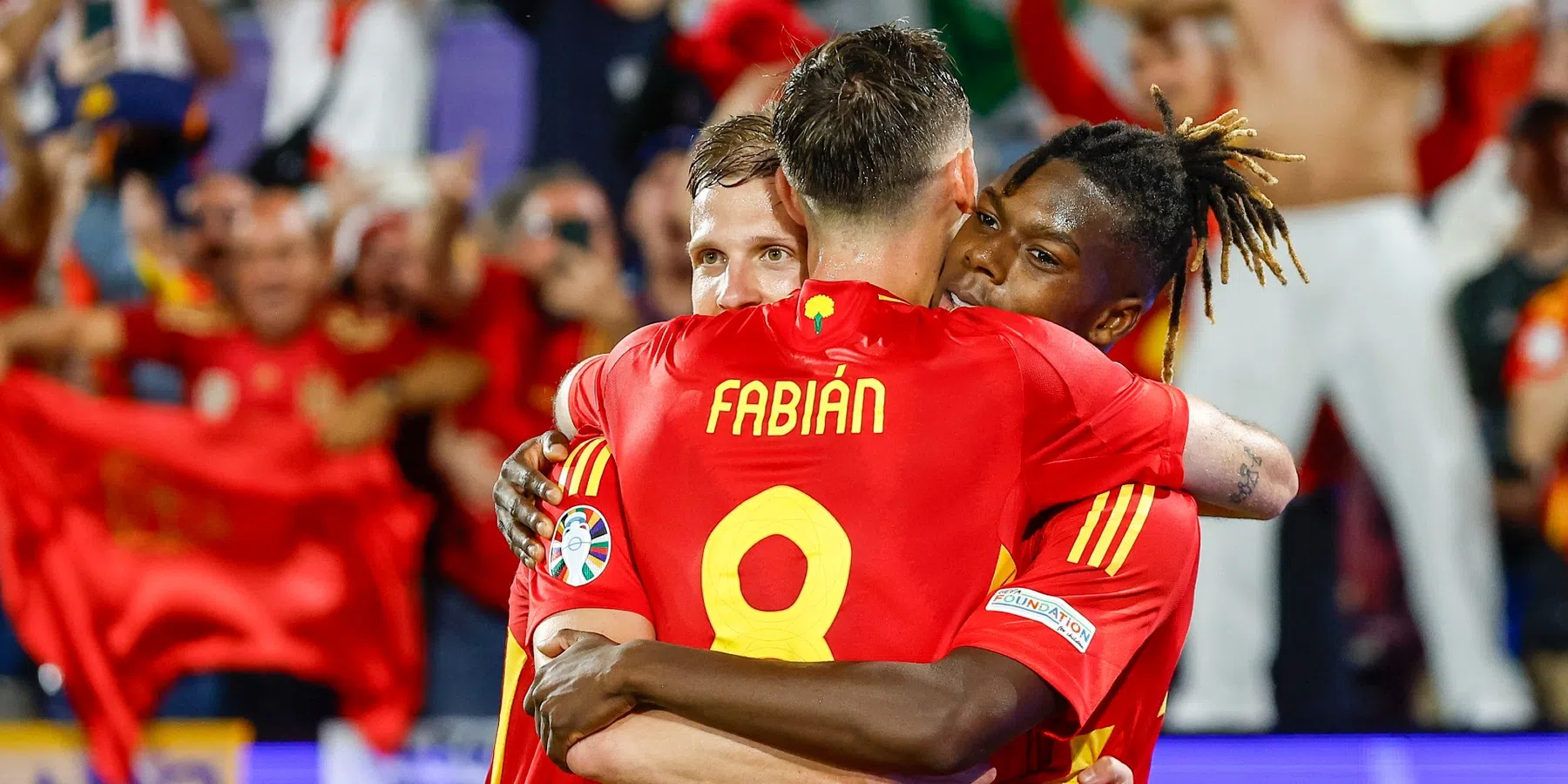 Spanje beëindigt voetbalsprookje Georgië en treft nu Duitsland