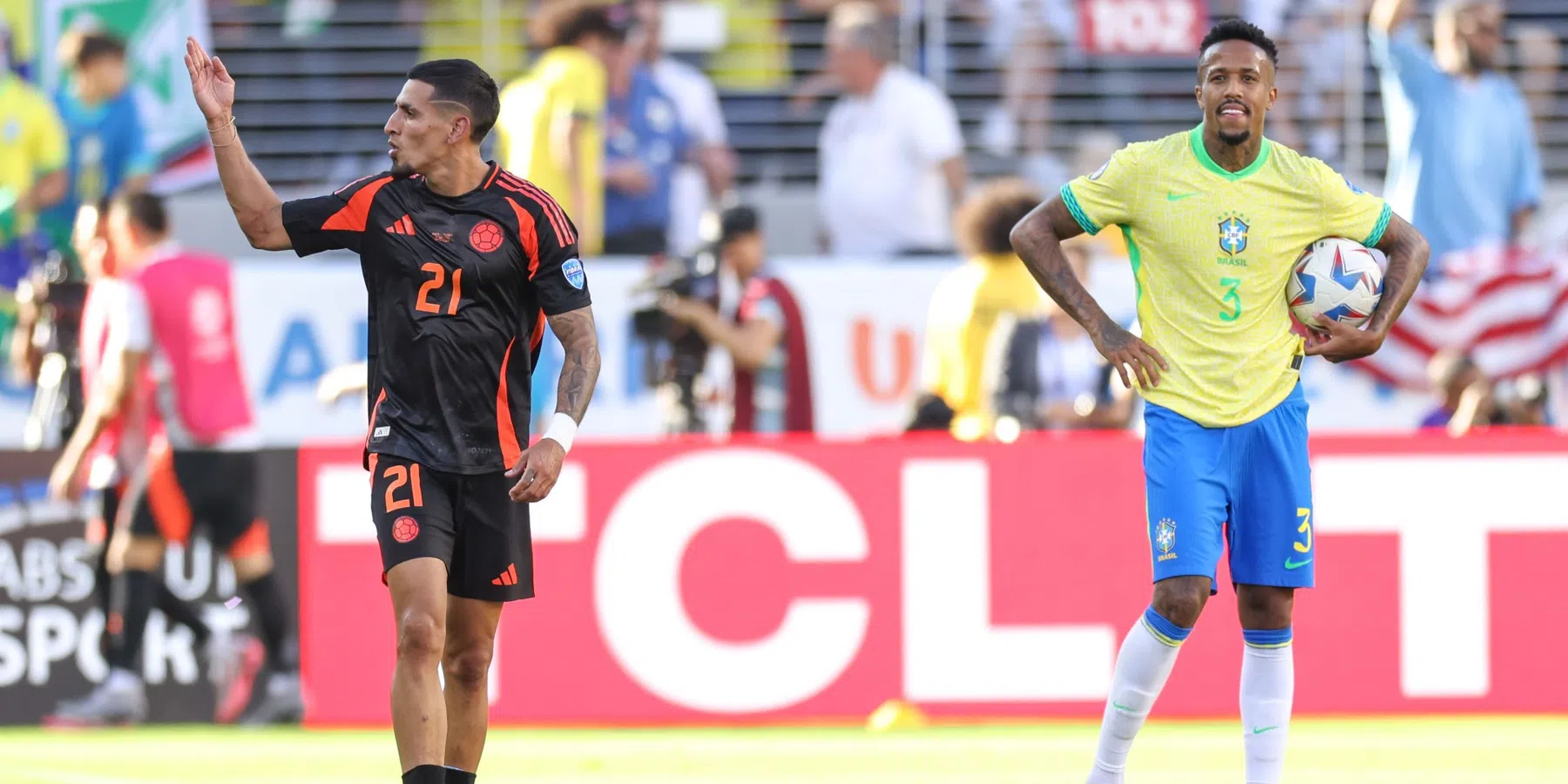 Brazilië speelt gelijk tegen Colombia