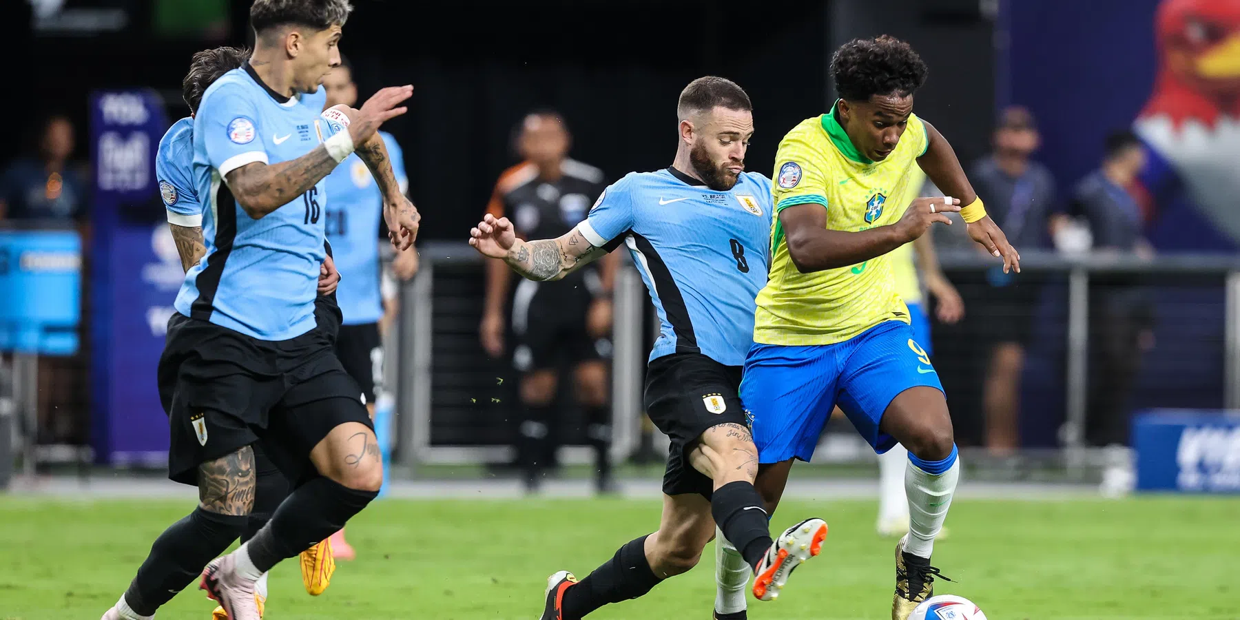 Brazilië zonder Vinícius ten onder tegen Uruguay