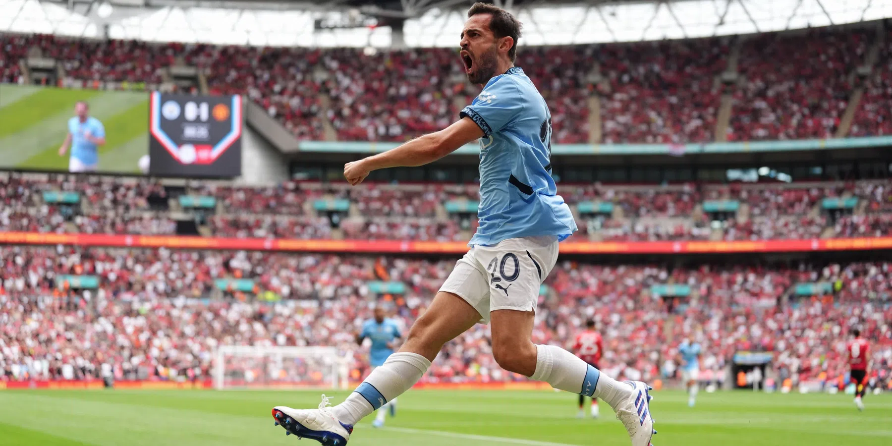 Manchester City wint de Community Shield ten koste van Manchester United