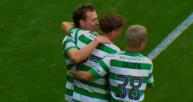 Arne Engels scoort tegen Hearts zijn eerste doelpunt voor Celtic