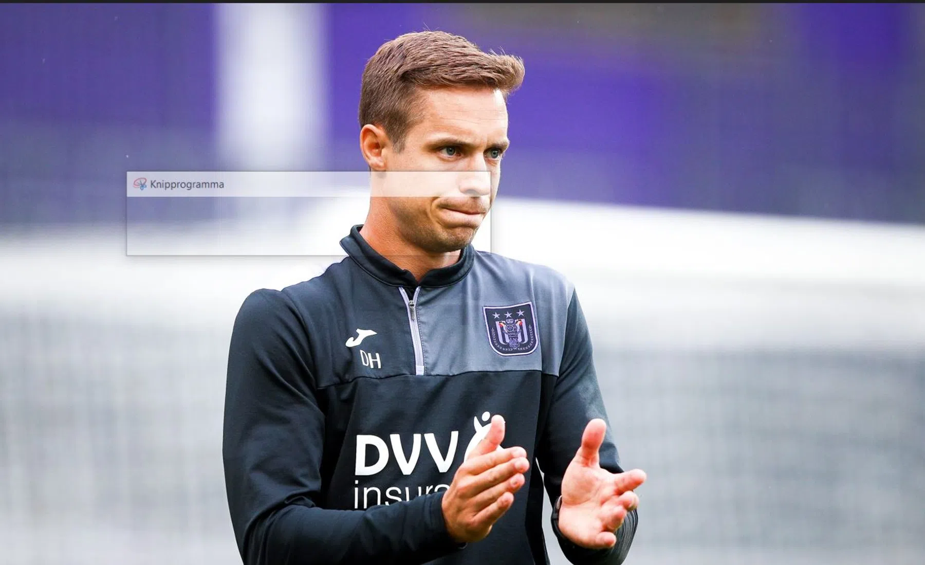 David Hubert voor zijn debuut als trainer van RSC Anderlecht