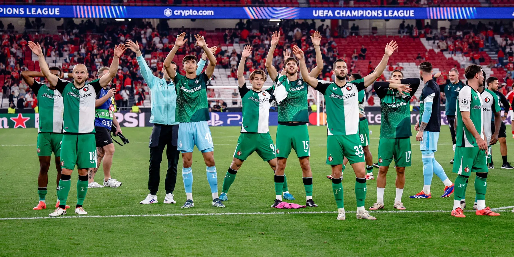 Coëfficiëntenlijst na zege Feyenoord tegen Benfica