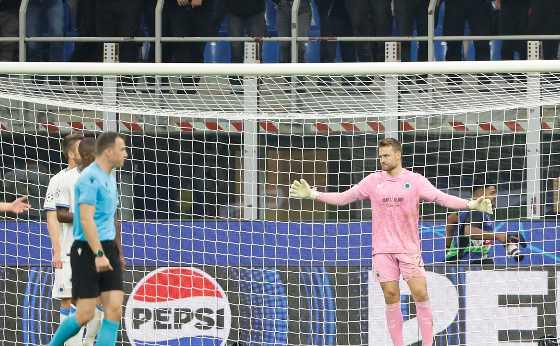 Marc Degryse over Simon Mignolet na AC Milan-Club Brugge in CL