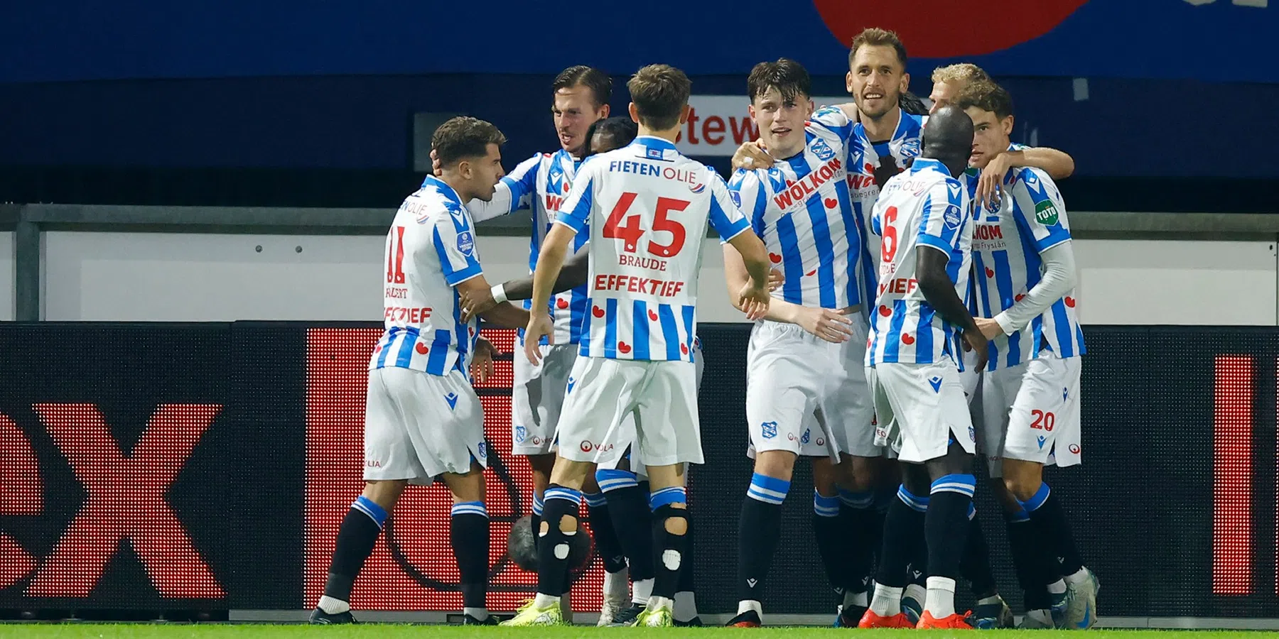 Heerenveen wint van Sparta Rotterdam