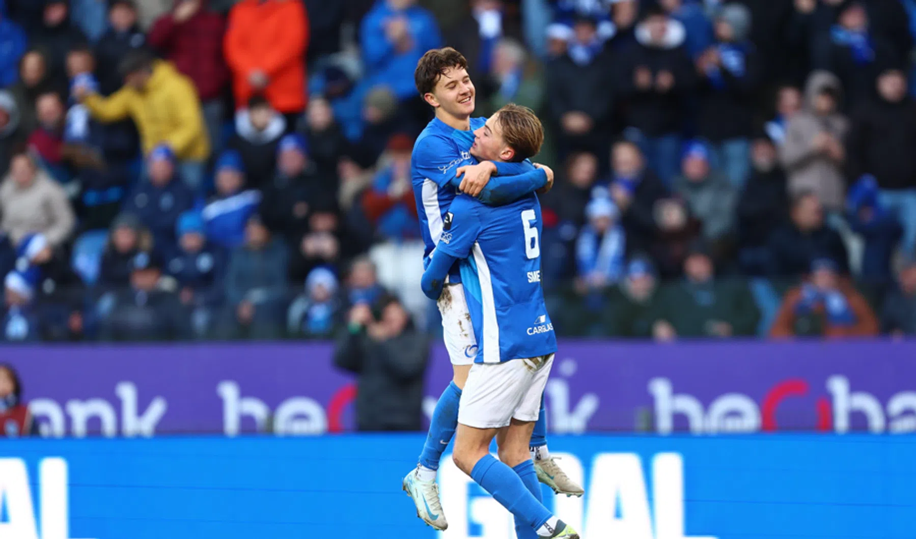 Reactie Kartesas (17) na eerste goal voor Genk tegen RSC Anderlecht 