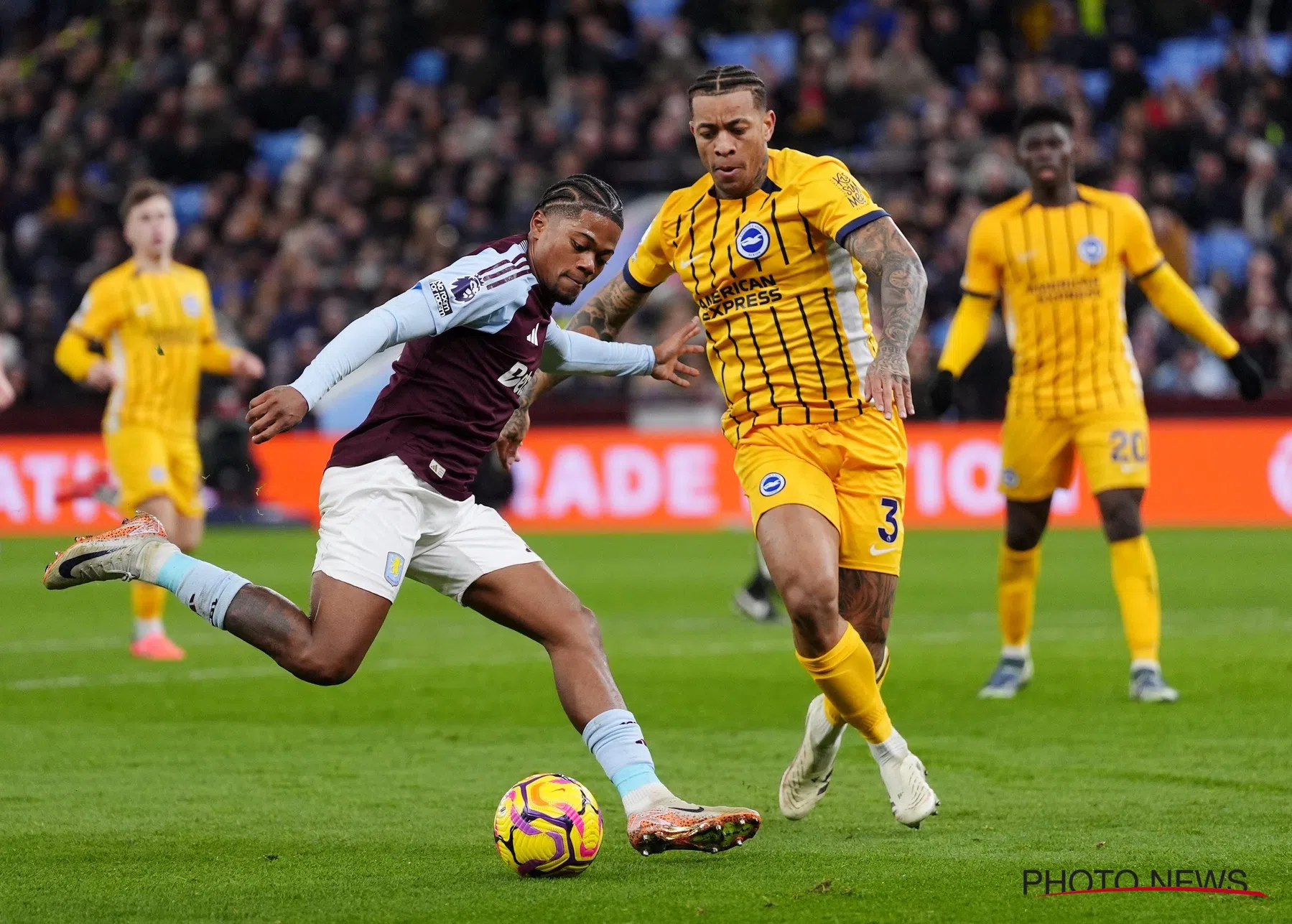 Aston Villa speelt gelijk tegen Brighton in slotfase 