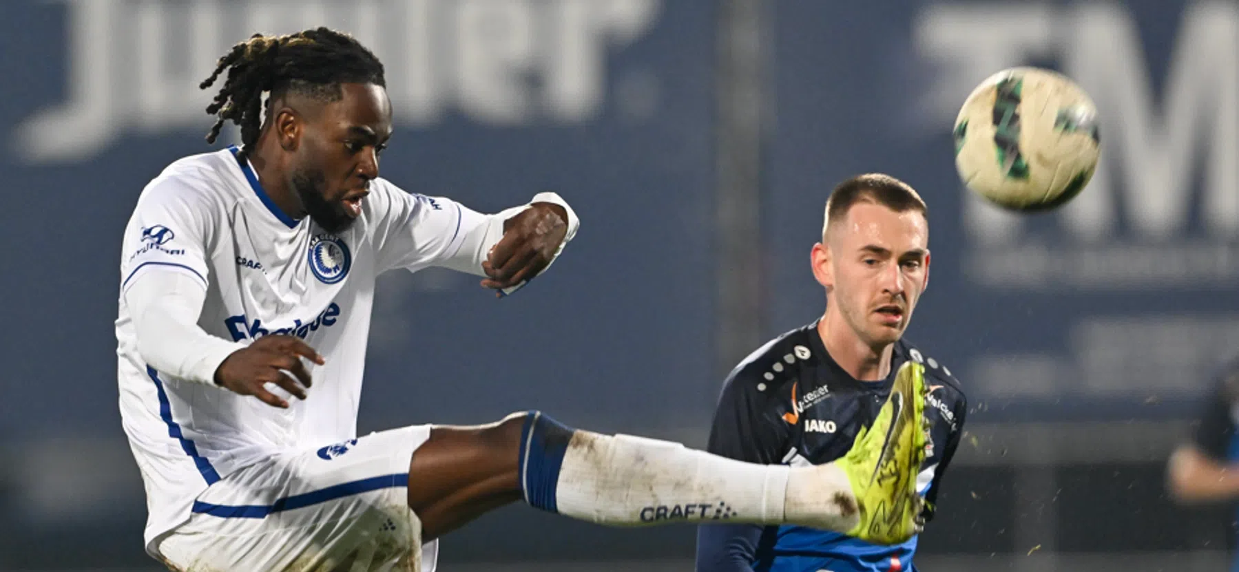 Jordan Torunarigha na gelijkspel KAA Gent bij Dender