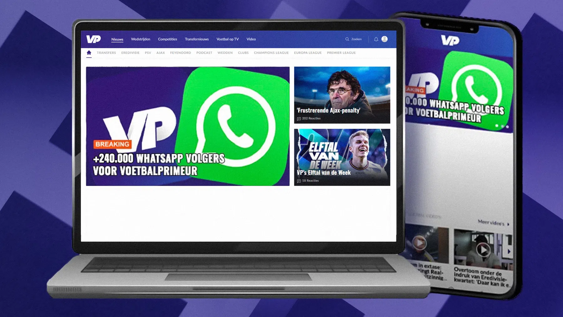 VoetbalPrimeur bereikt in totaal 130.000 volgers op WhatsApp Kanalen