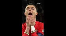 Ronaldo slaat handen voor het gezicht na dramatische penalty tegen Denemarken