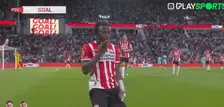 Thumbnail for article: GOAL: Bakayoko bedankt voor basisplaats met heerlijke krul in winkelhaak