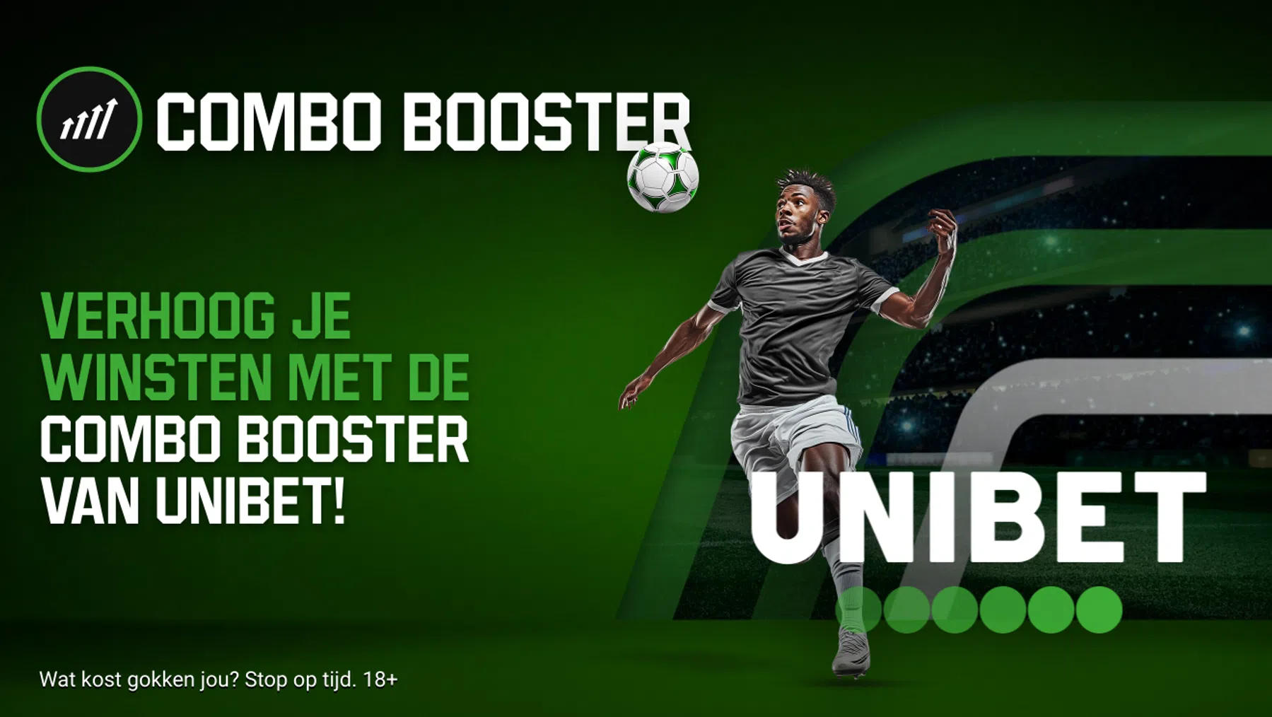 Bij Unibet wedden op gecombineerde voetbalwedstrijden met de Combo-booster!
