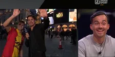 Geniale beelden: Engelse Go Ahead-fan in Londen, Deijl reageert vanuit studio