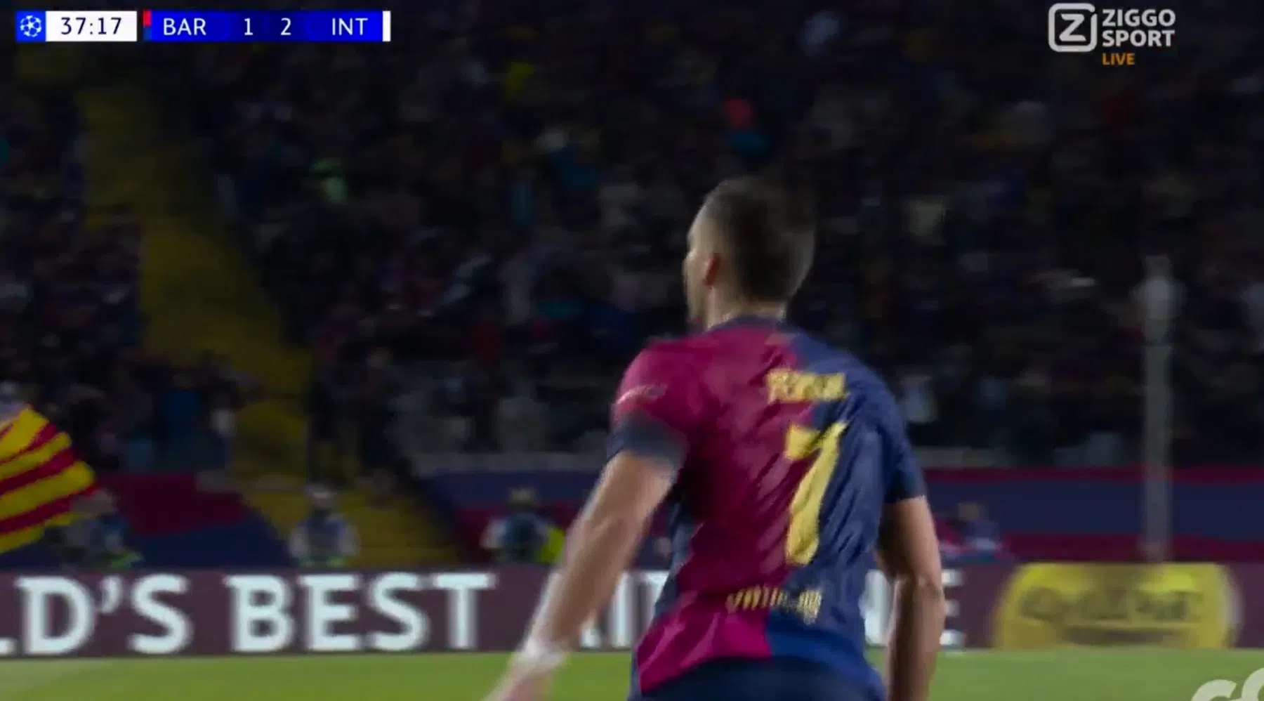 Barça draait het vollédig om en trekt stand nog voor rust weer gelijk tegen Inter