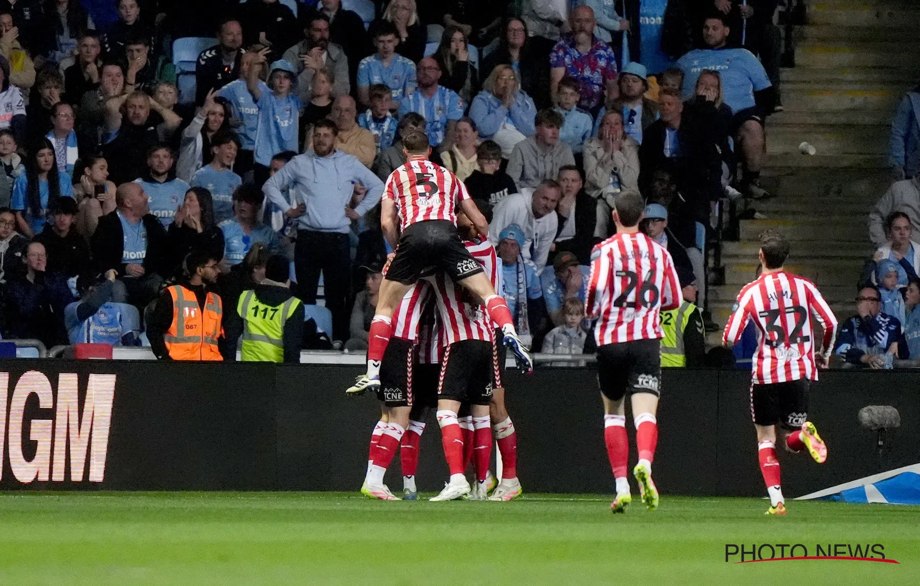 Sunderland zet boarding twee meter naar binnen voor barragematch tegen Coventry