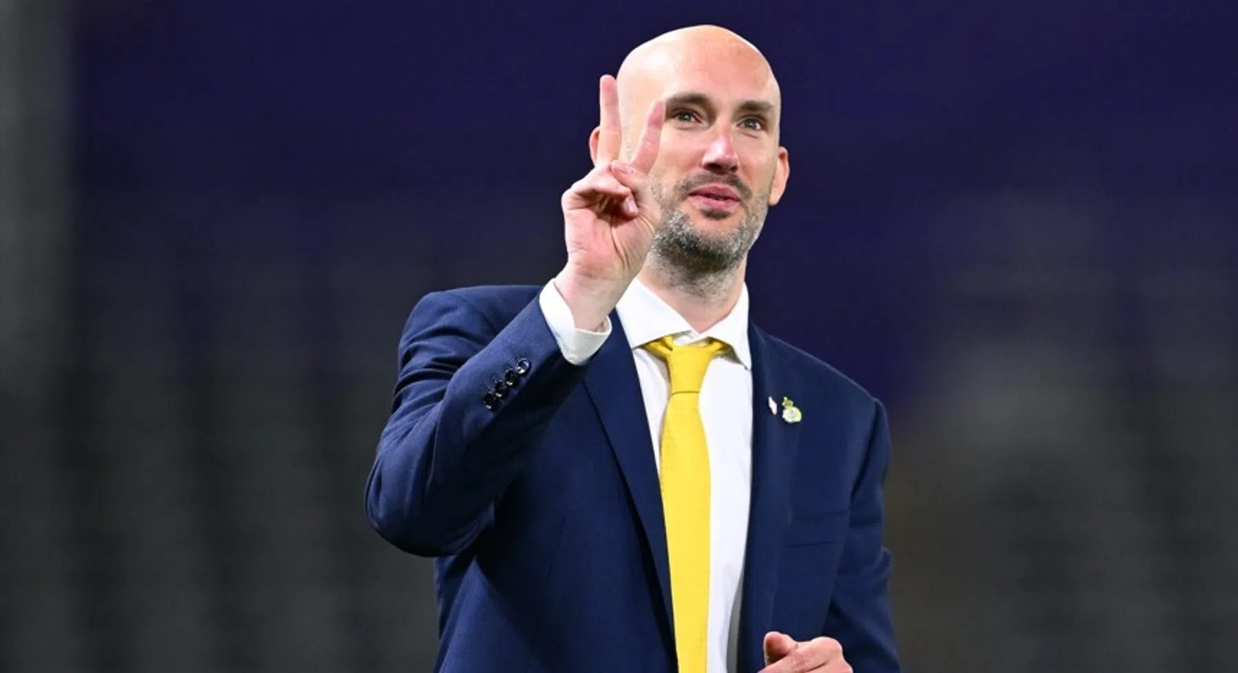 Alex Muzio voorzitter Union SG in Lotto Park voor RSC Anderlecht - Club Brugge