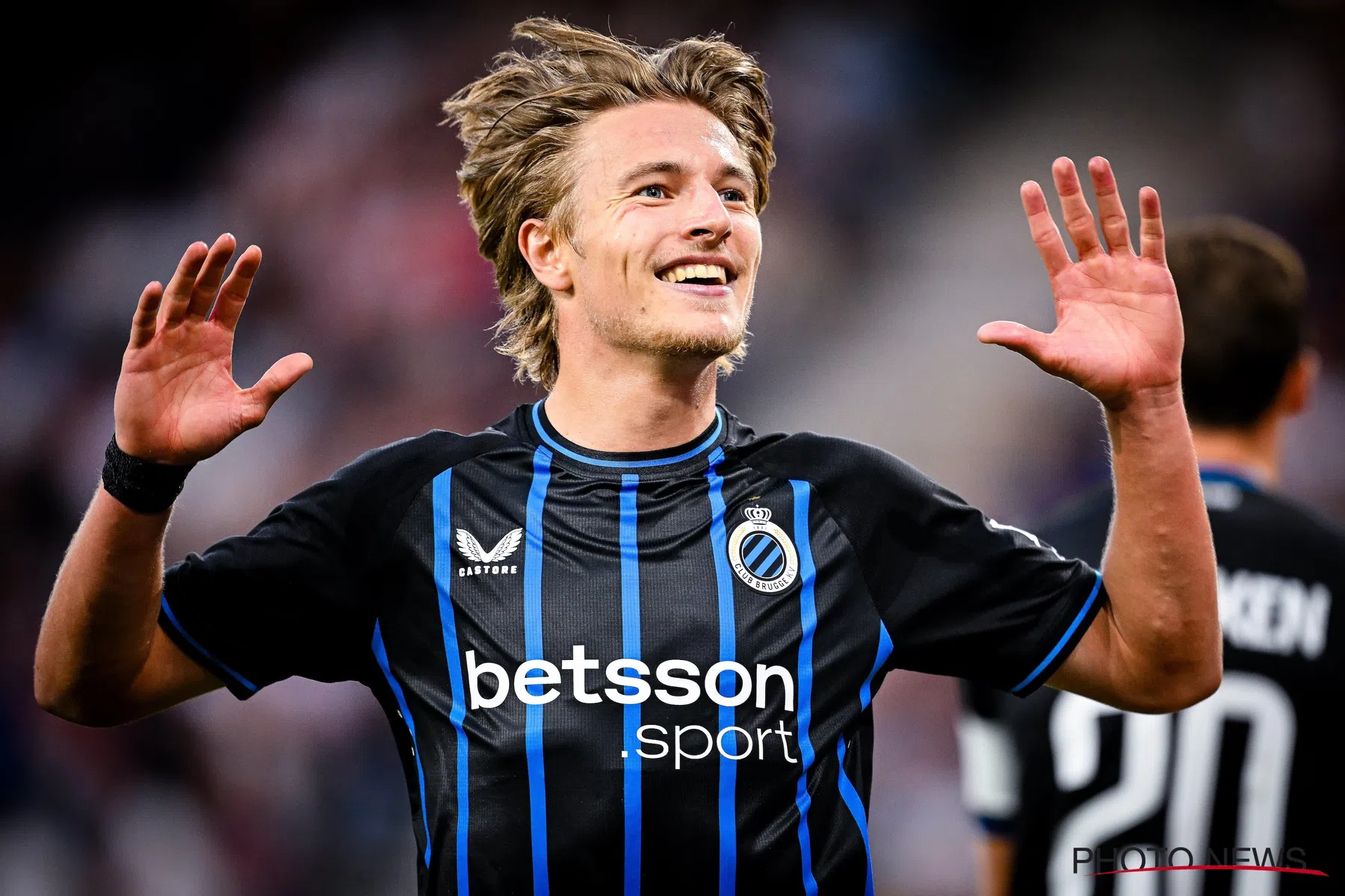 Romeo Vermant in extase na zege met Club Brugge