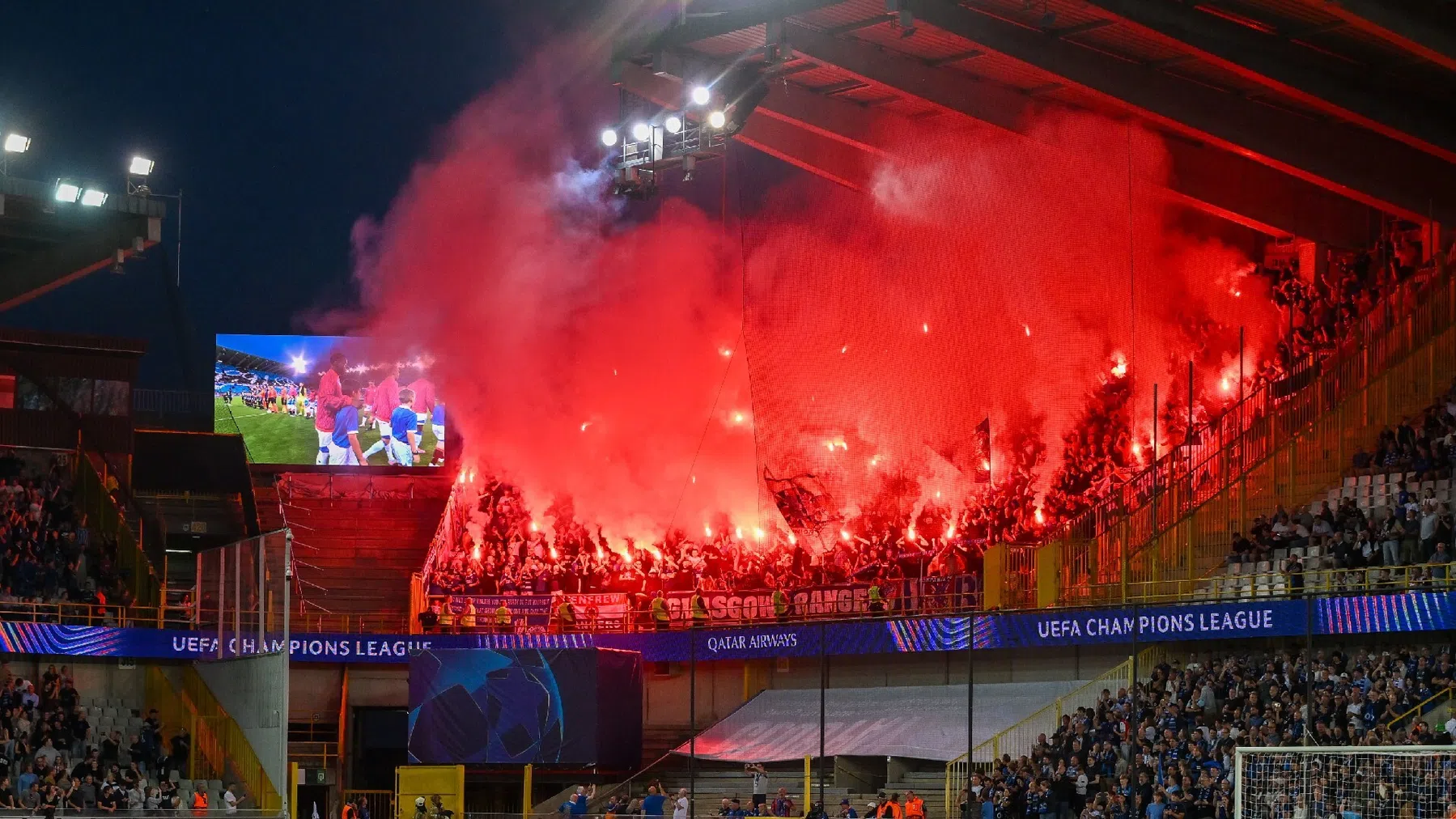 Uefa straft Rangers FC voor vuurwerk in wedstrijd tegen Club Brugge