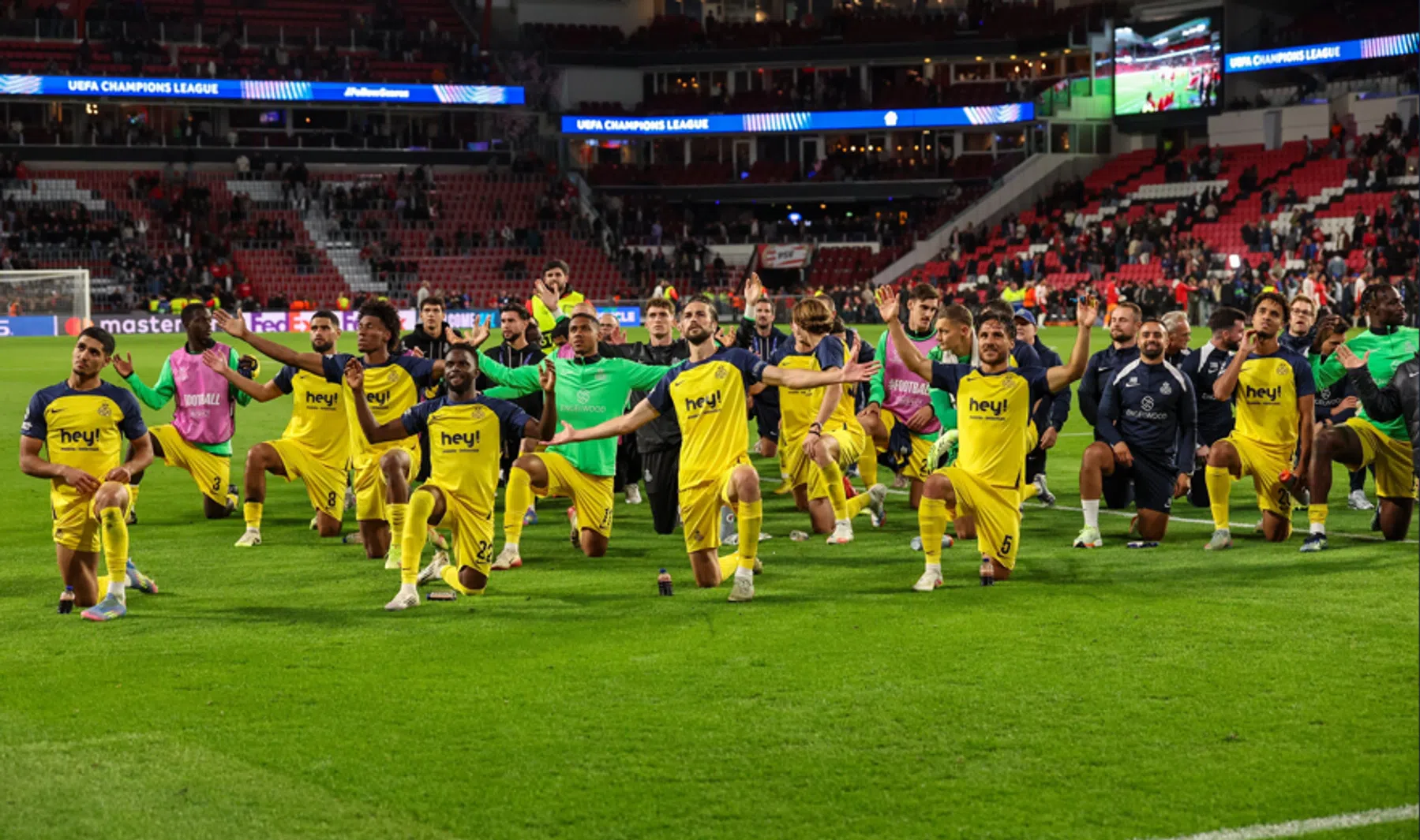 De grootste Belgische zege in de Champions League, Club Brugge op 1 en 2, Union 3