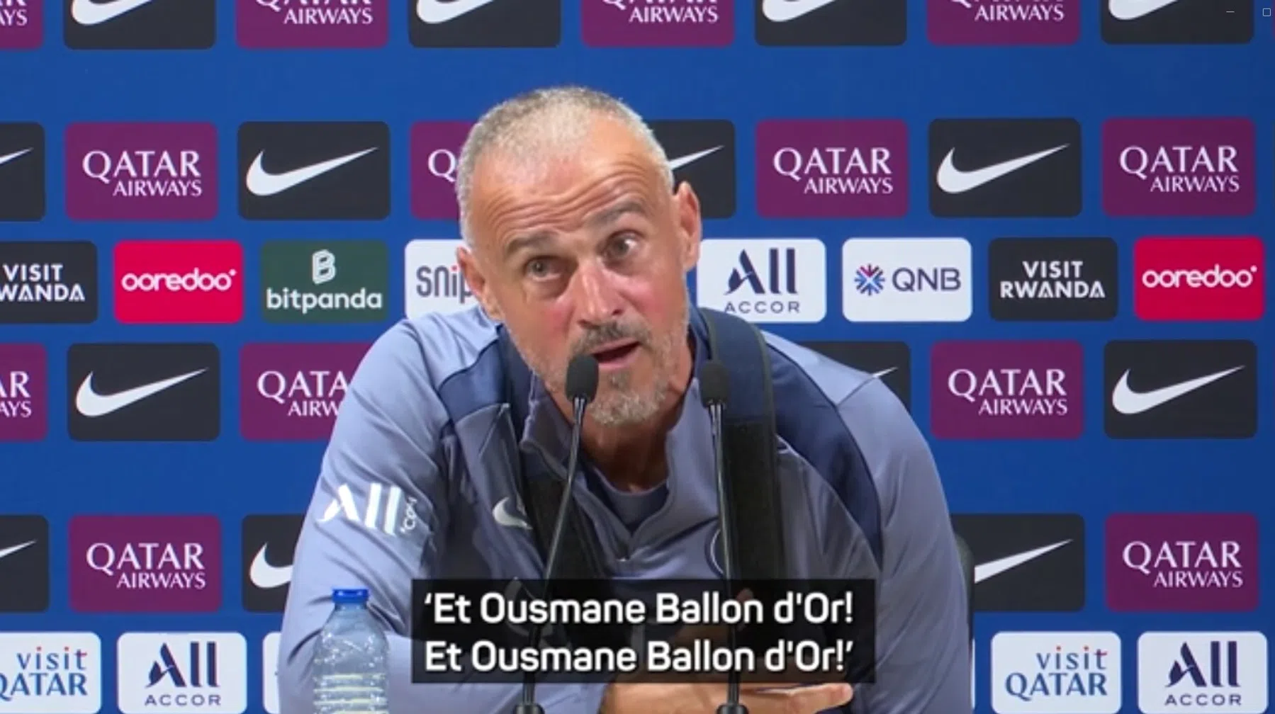 Enrique zingt liedje voor Dembélé: 'Et Ousmane Ballon d'Or!'